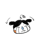Girl's black and white diary（個別スタンプ：17）