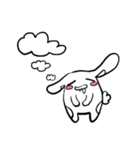 Girl's black and white diary（個別スタンプ：21）