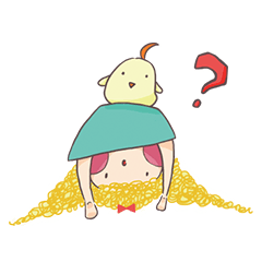 [LINEスタンプ] girl and her chick