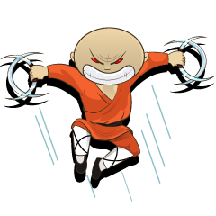 [LINEスタンプ] Kung Fu Monk