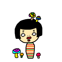 [LINEスタンプ] コケシのタケ子