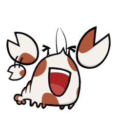 [LINEスタンプ] Polka dot Crayfish