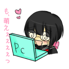 [LINEスタンプ] オタクっ子女子 オタ子ちゃん