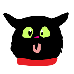 [LINEスタンプ] Nil black cat.