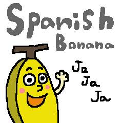 [LINEスタンプ] バナナくん スペイン語にチャレンジの画像（メイン）