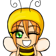 [LINEスタンプ] Couple bees