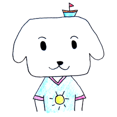 [LINEスタンプ] Sailboat dog - debut