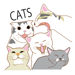 [LINEスタンプ] Sloppy cats.