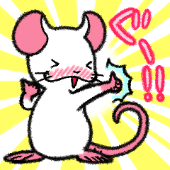 [LINEスタンプ] しろねずみな毎日。