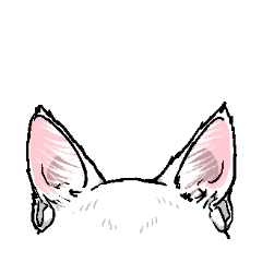 [LINEスタンプ] 白猫さんの猫耳スタンプの画像（メイン）