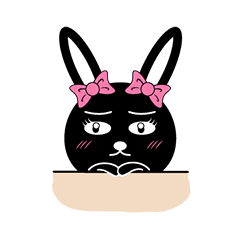[LINEスタンプ] Black Rabbit's Showtime