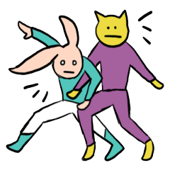 [LINEスタンプ] Three Strange Creatures