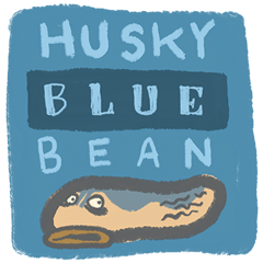 [LINEスタンプ] HUSKY -BLUE- BEAN