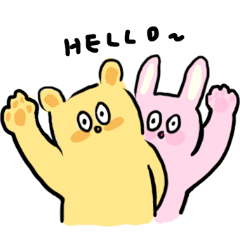 [LINEスタンプ] クマルとウサピン