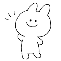 [LINEスタンプ] 感情の伝わらないうさちゃん