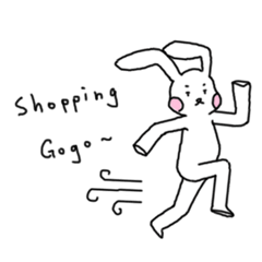 [LINEスタンプ] Rabbit like shopping