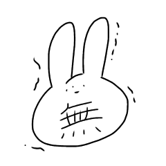 [LINEスタンプ] 無表情うさぎさんの日常スタンプ