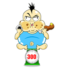 [LINEスタンプ] The Comb Boy ＆ The Hippo Girl