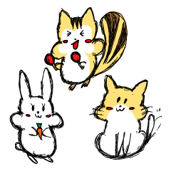 [LINEスタンプ] ぷくぷくあにまるず