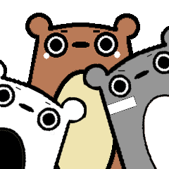 [LINEスタンプ] when 3 bears get together