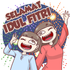 [LINEスタンプ] Twins _ Ramadhan ＆ Idul Fitri