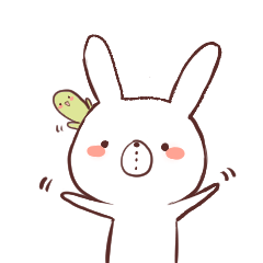 [LINEスタンプ] ゆるいうさぎとのんびりかめ君