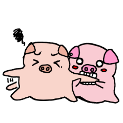 [LINEスタンプ] Love to sleep pig and love to eat pigs
