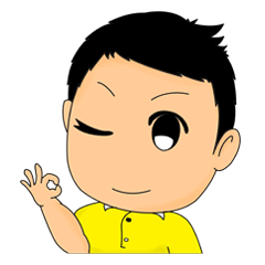 [LINEスタンプ] Taitai boy play near his home