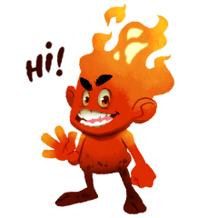 [LINEスタンプ] Fire Spirit