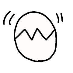 [LINEスタンプ] A chick with shell