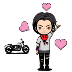 [LINEスタンプ] A_aey Biker