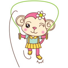 [LINEスタンプ] Pinky Monkey