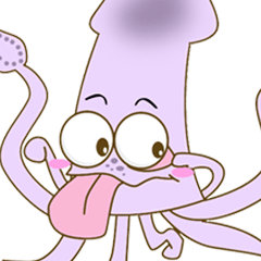 [LINEスタンプ] cute squidyの画像（メイン）