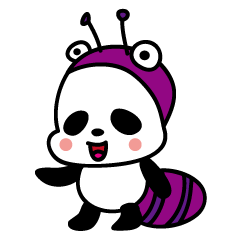 [LINEスタンプ] コスプレパンダ01「ムシパン」