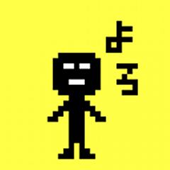 [LINEスタンプ] ブラックドットマン