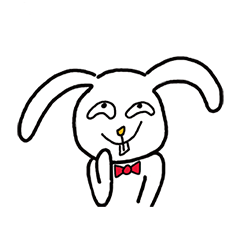 [LINEスタンプ] Sinister smile rabbit