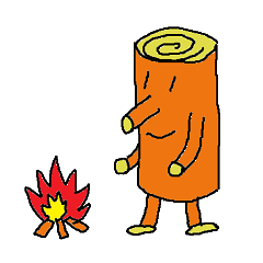 [LINEスタンプ] 薪・廃材の掲示板のキャラクター 薪太くん