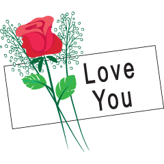 [LINEスタンプ] Flowers and greeting card