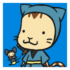 [LINEスタンプ] 忍者ねこと友達のねずみ小僧