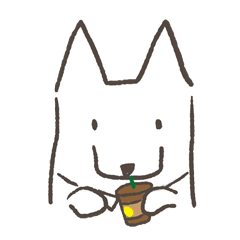 [LINEスタンプ] White-collar dog