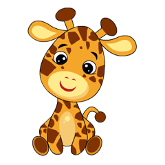 [LINEスタンプ] Here's Cute giraffeの画像（メイン）