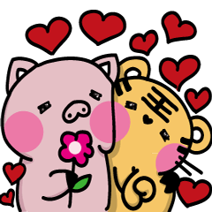 [LINEスタンプ] Tiger King ＆ Chume Pig-2