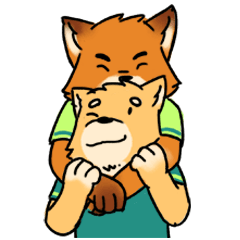 [LINEスタンプ] J the FOX , K the HUSKY