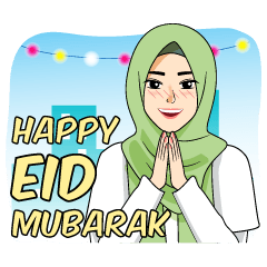 [LINEスタンプ] Gorgeous Hijab Girl Ramadhan Animated