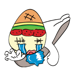 [LINEスタンプ] Ice cream, watermelon