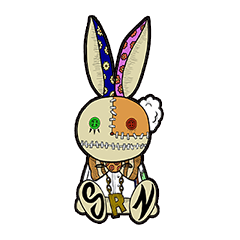 [LINEスタンプ] ガラクタうさぎ