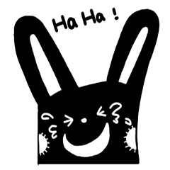 [LINEスタンプ] Night rabbit