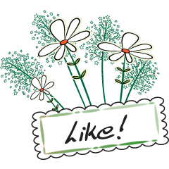 [LINEスタンプ] Flowers and greeting card3の画像（メイン）