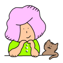 [LINEスタンプ] 小町さんと猫のロンドの画像（メイン）