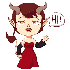 [LINEスタンプ] Demon-elf girl